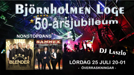 Björnholmen Loge firar 50-årsjubileum 25 juli!