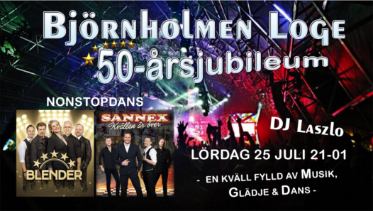 Björnholmen Loge firar 50-årsjubileum 25 juli!